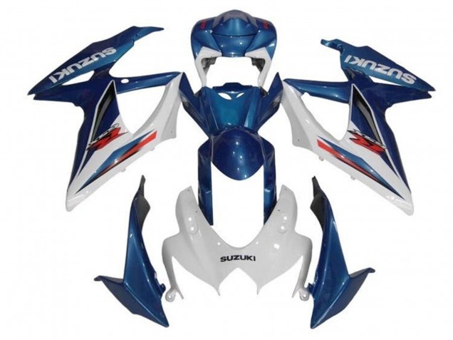 Carenado Moto Suzuki GSXR 600 / GSXR 750 2008-2010 - Azul Blanco Rojo