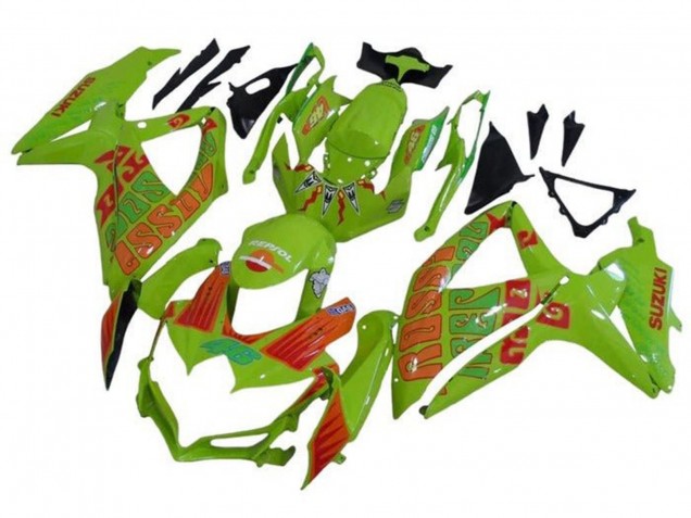 Carenado Moto Suzuki GSXR 600 / GSXR 750 2008-2010 - Verde Naranja Rossi