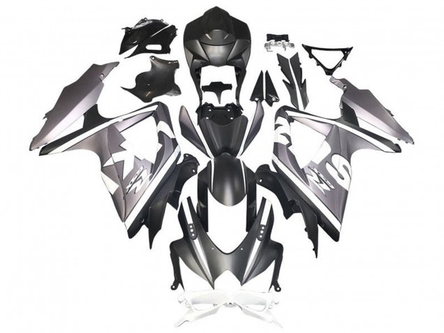 Carenado Moto Suzuki GSXR 600 / GSXR 750 2008-2010 - Plata Blanco Negro Mate