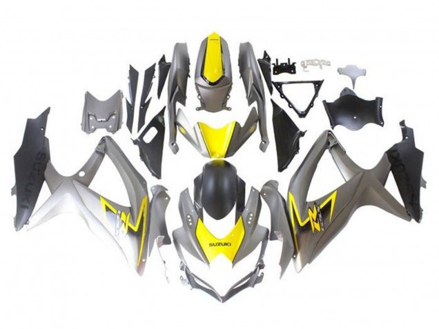 Carenado Moto Suzuki GSXR 600 / GSXR 750 2008-2010 - Plata Amarillo Negro