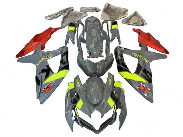 Carenado Moto Suzuki GSXR 600 / GSXR 750 2008-2010 - Nardo Gris Neon Amarillo Rojo Negro