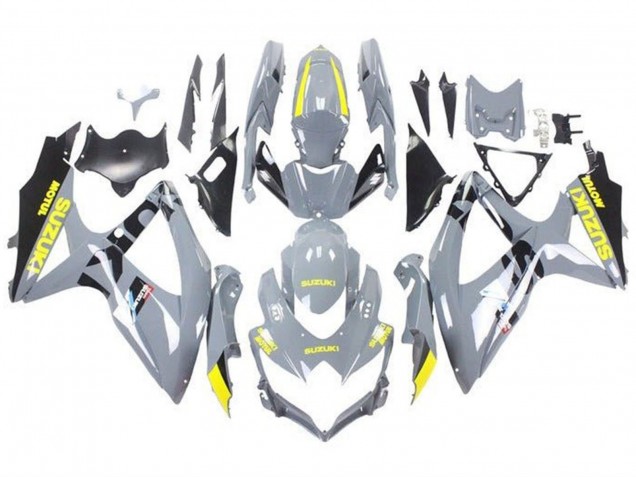 Carenado Moto Suzuki GSXR 600 / GSXR 750 2008-2010 - Nardo Gris Amarillo Negro
