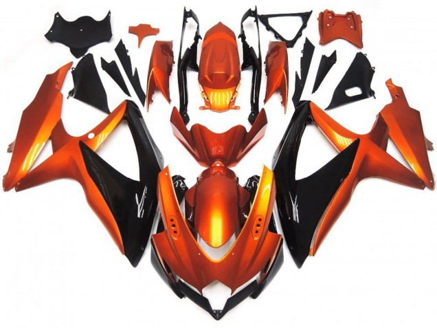Carenado Moto Suzuki GSXR 600 / GSXR 750 2008-2010 - Naranja Negro