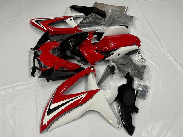 Carenados Moto Suzuki GSXR 600 / GSXR 750 2008-2010 - Blanco Rojo Negro Brillante