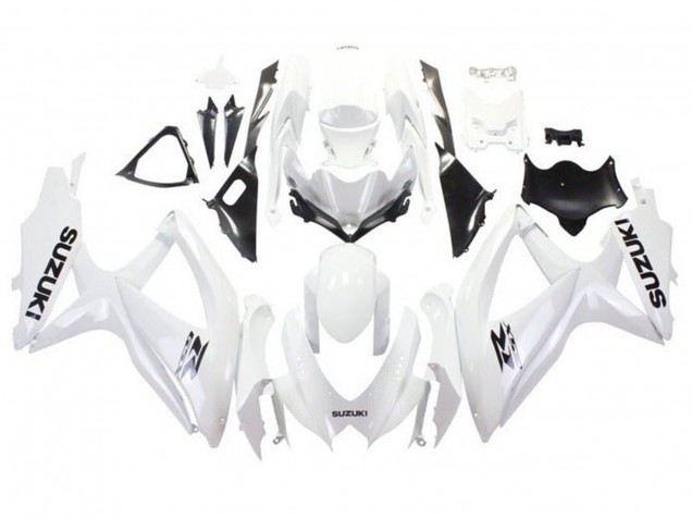 Carenado Moto Suzuki GSXR 600 / GSXR 750 2008-2010 - Blanco Negro