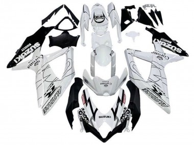 Carenado Moto Suzuki GSXR 600 / GSXR 750 2008-2010 - Blanco Negro Alstare Corona Extra Motul