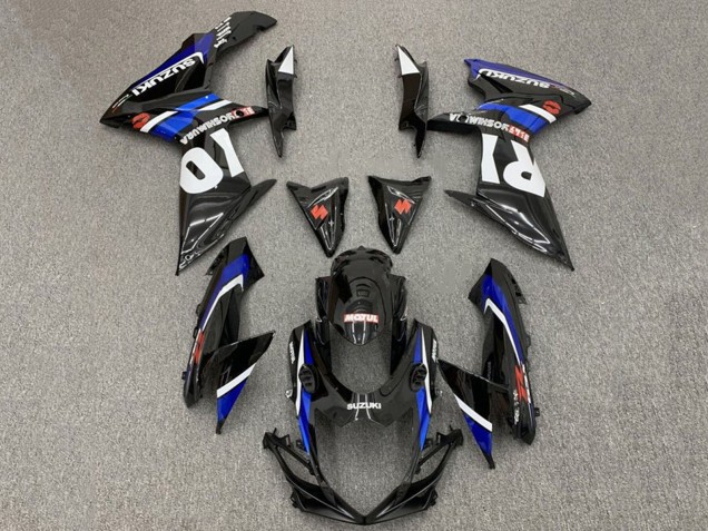 Carenado Moto Suzuki GSXR 600 / GSXR 750 2011-2024 - Negro Brillante Azul Blanco Rojo Yoshimura