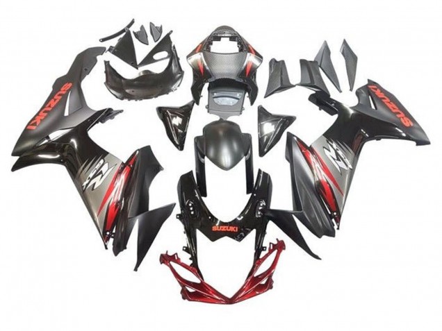 Carenado Moto Suzuki GSXR 600 / GSXR 750 2011-2024 - Negro Gris Rojo
