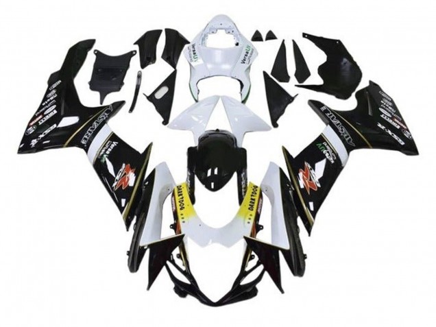 Carenado Moto Suzuki GSXR 600 / GSXR 750 2011-2024 - Blanco Amarillo Negro Alstare Dark Dog