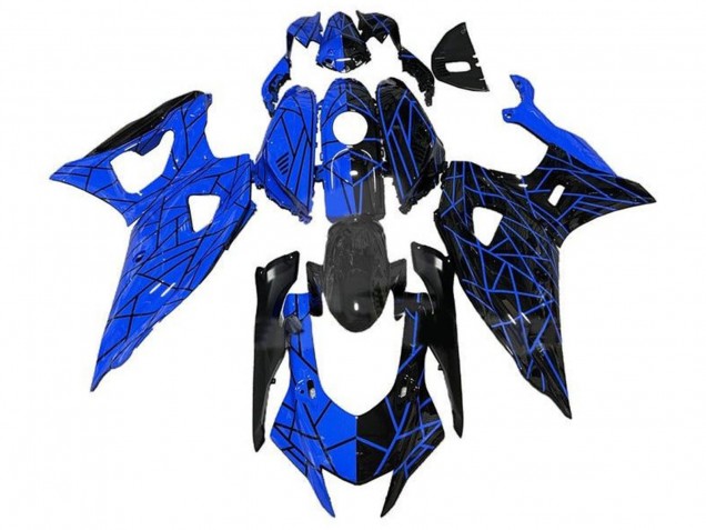 Carenado Moto Yamaha YZF R7 2021-2024 - Azul Negro Dividir Línea