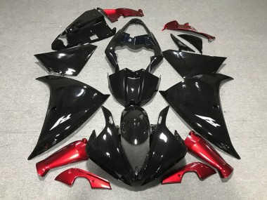Carenado Moto Yamaha YZF 1000 R1 2009-2011 - Negro Brillante Rojo