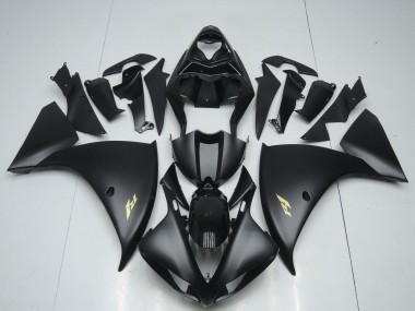 Carenado Moto Yamaha YZF 1000 R1 2009-2011 - Negro Mate Oro Calcomanía