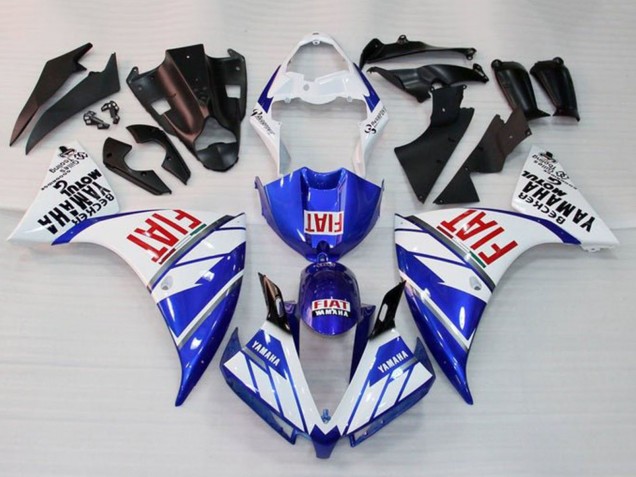 Carenado Moto Yamaha YZF 1000 R1 2009-2011 - Blanco Azul Rojo Fiat