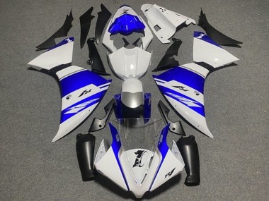 Carenado Moto Yamaha YZF 1000 R1 2009-2011 - Blanco Azul Plata Negro Raya