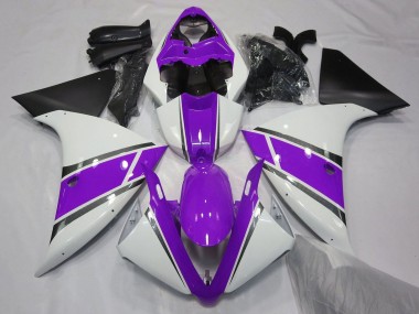 Carenado Moto Yamaha YZF 1000 R1 2009-2011 - Blanco Púrpura Negro
