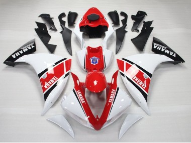 Carenado Moto Yamaha YZF 1000 R1 2009-2011 - Blanco Rojo Negro