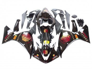 Carenado Moto Yamaha YZF 1000 R1 2012-2014 - Negro Brillante Rojo Amarillo Sheltes