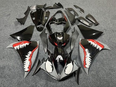 Carenado Moto Yamaha YZF 1000 R1 2012-2014 - Negro Brillante Blanco Rojo Tiburón