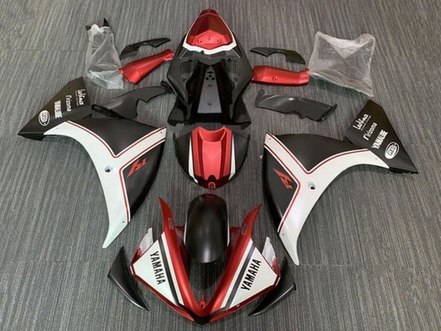 Carenado Moto Yamaha YZF 1000 R1 2012-2014 - Blanco Rojo Negro