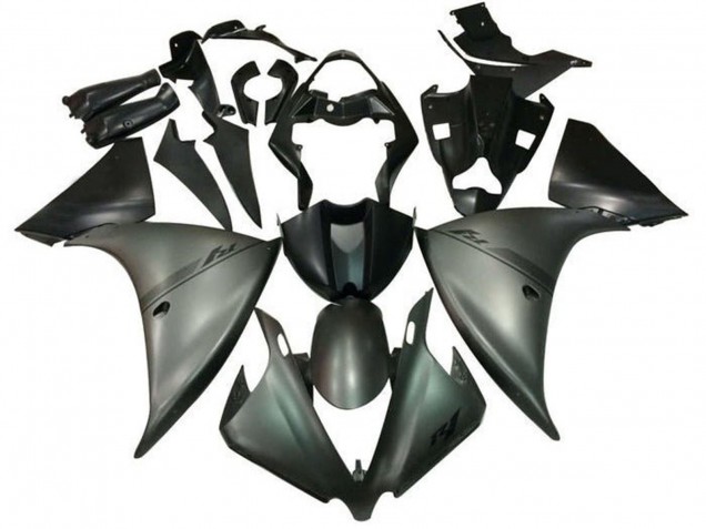 Carenado Moto Yamaha YZF 1000 R1 2012-2014 - Gris Mate Negro Mate