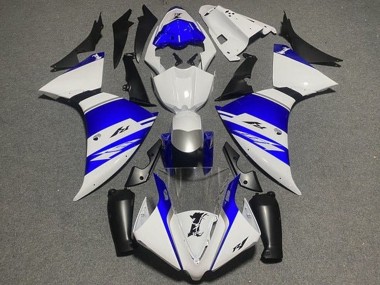 Carenado Moto Yamaha YZF 1000 R1 2012-2014 - Blanco Azul Negro Plata Raya