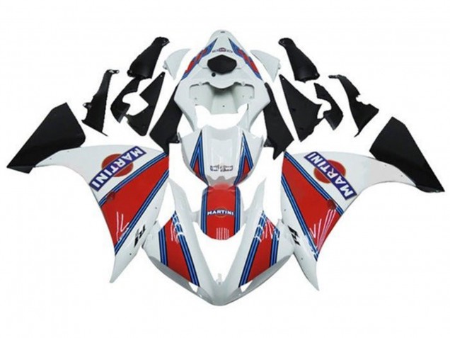 Carenado Moto Yamaha YZF 1000 R1 2012-2014 - Blanco Rojo Azul Martini
