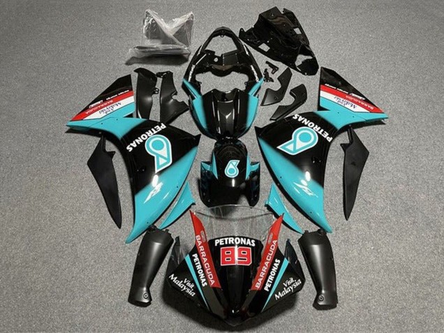 Carenado Moto Yamaha YZF 1000 R1 2012-2014 - Negro Brillante Azul Petronas