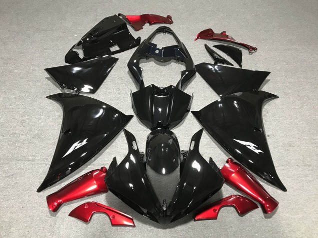 Carenado Moto Yamaha YZF 1000 R1 2012-2014 - Negro Brillante Rojo