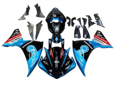 Carenado Moto Yamaha YZF 1000 R1 2012-2014 - Negro Brillante Azul Blanco Rojo Petronas ENEOS Barracuda