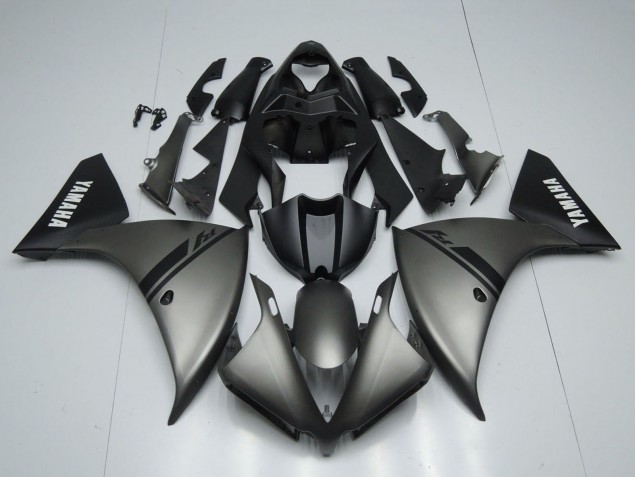 Carenado Moto Yamaha YZF 1000 R1 2012-2014 - Gris Mate Negro Mate Blanco Calcomanías