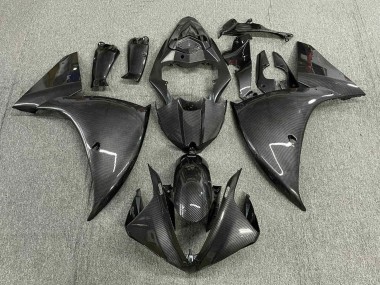 Carenado Moto Yamaha YZF 1000 R1 2012-2014 - Falso FibraCarbono Gris Negro