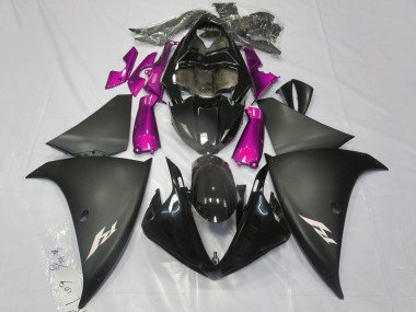 Carenado Moto Yamaha YZF 1000 R1 2012-2014 - Negro Brillante Negro Mate Rosa