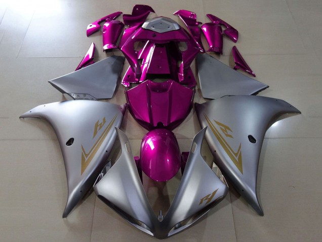 Carenado Moto Yamaha YZF 1000 R1 2012-2014 - Plata Mate Rosa
