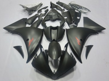 Carenado Moto Yamaha YZF 1000 R1 2012-2014 - Negro Mate Rojo Calcomanía