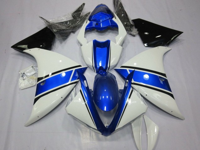 Carenado Moto Yamaha YZF 1000 R1 2012-2014 - Blanco Azul Negro