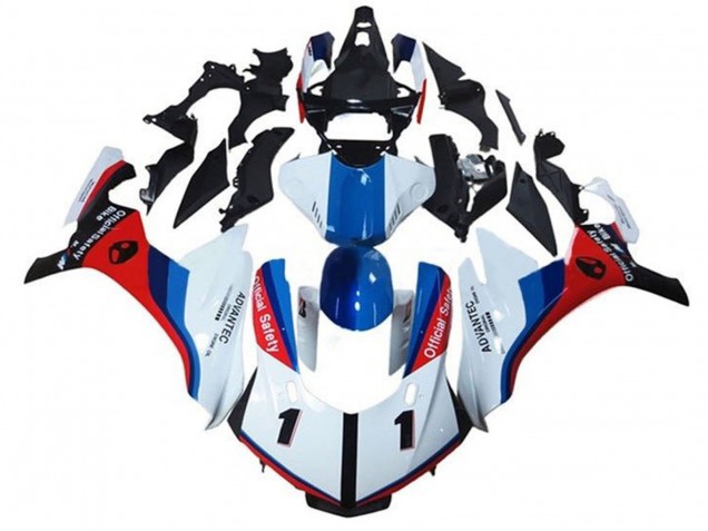 Carenado Moto Yamaha YZF 1000 R1 2015-2019 - Blanco Azul Rojo Negro Official Safety
