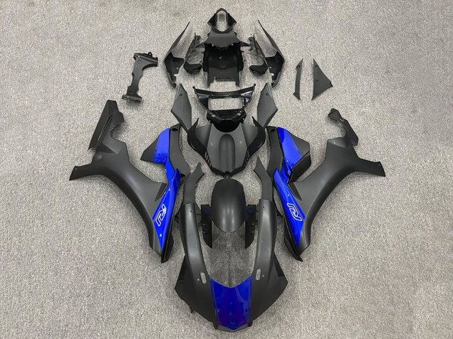 Carenado Moto Yamaha YZF 1000 R1 2015-2019 - Negro Mate Azul