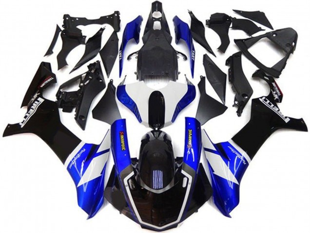 Kits Carenados Moto Yamaha YZF 1000 R1 2015-2019 - Azul Blanco Negro Brillante