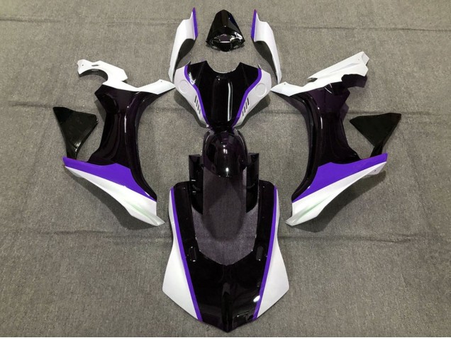Carenado Moto Yamaha YZF 1000 R1 2015-2019 - Blanco Negro Brillante Púrpura