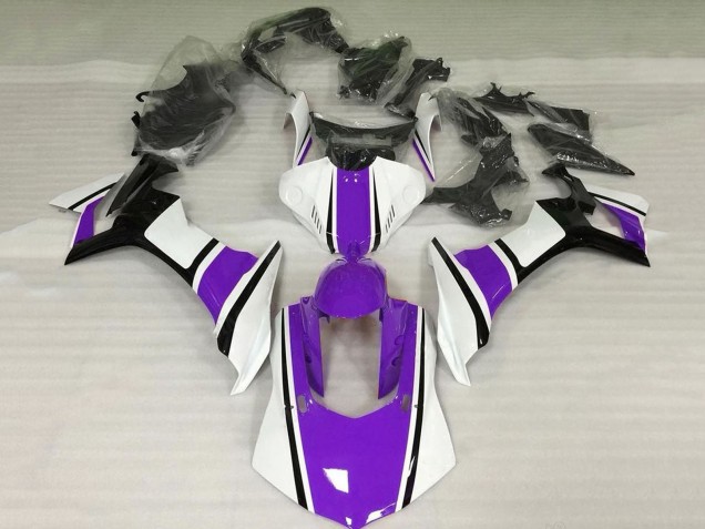 Carenado Moto Yamaha YZF 1000 R1 2015-2019 - Blanco Púrpura Negro