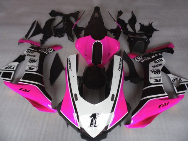 Carenado Moto Yamaha YZF 1000 R1 2015-2019 - Rosa Blanco Negro Brillante Motul YSP