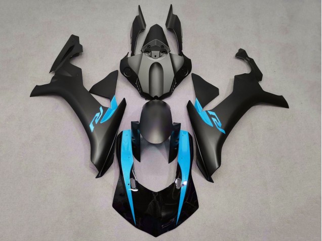 Carenado Moto Yamaha YZF 1000 R1 2015-2019 - Negro Mate Negro Brillante Azul Claro