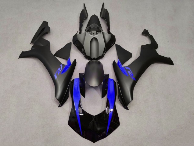 Carenado Moto Yamaha YZF 1000 R1 2015-2019 - Negro Mate Negro Brillante Azul