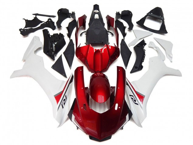 Carenado Moto Yamaha YZF 1000 R1 2015-2019 - Blanco Rojo Negro