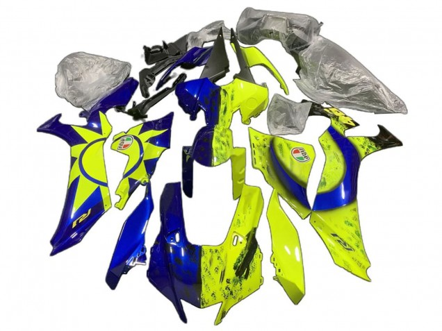 Carenado Moto Yamaha YZF 1000 R1 2020-2025 - Azul Amarillo Sol Luna