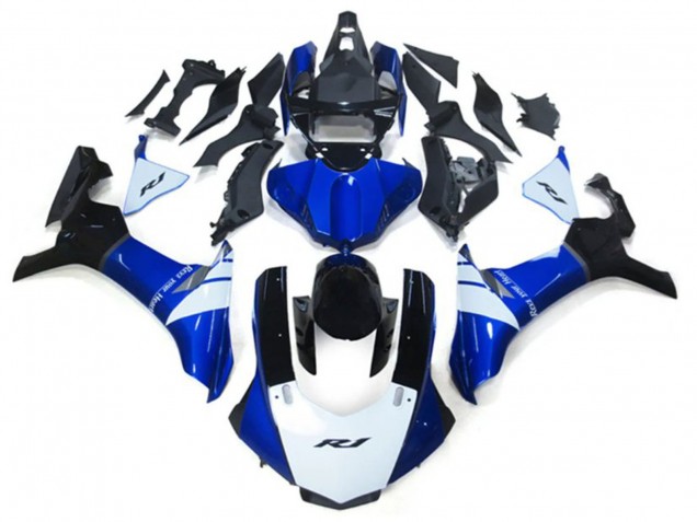 Kits Carenados Moto Yamaha YZF 1000 R1 2020-2025 - Blanco Azul Negro Brillante