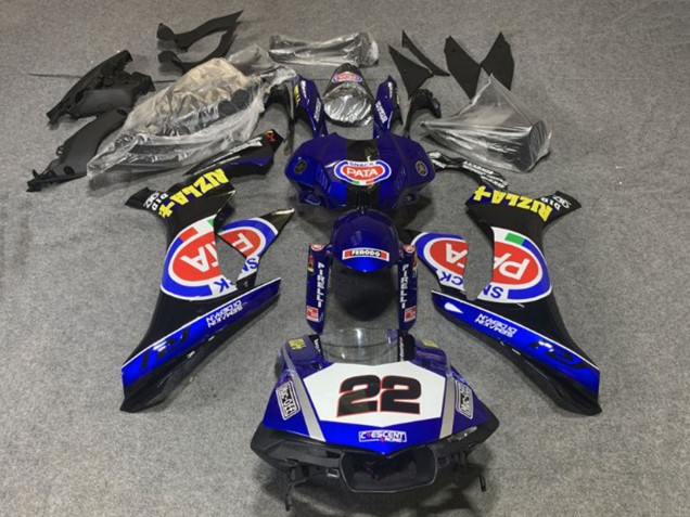 Carenado Moto Yamaha YZF 1000 R1 2020-2025 - Azul Blanco Negro Rojo Pata