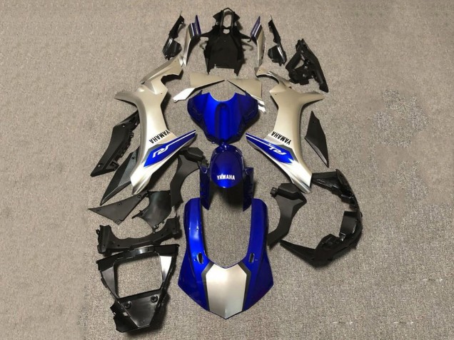 Carenado Moto Yamaha YZF 1000 R1 2020-2025 - Plata Azul Negro Brillante