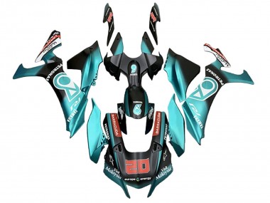 Carenado Moto Yamaha YZF 1000 R1 2020-2025 - Turquesa Azul Negro Mate Petronas