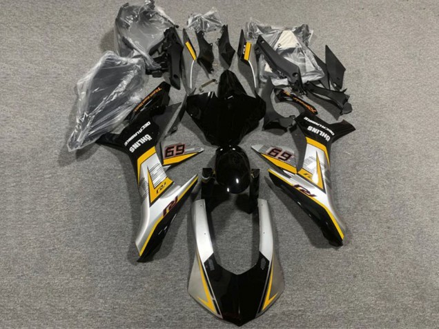 Carenado Moto Yamaha YZF 1000 R1 2020-2025 - Plata Amarillo Negro Brillante